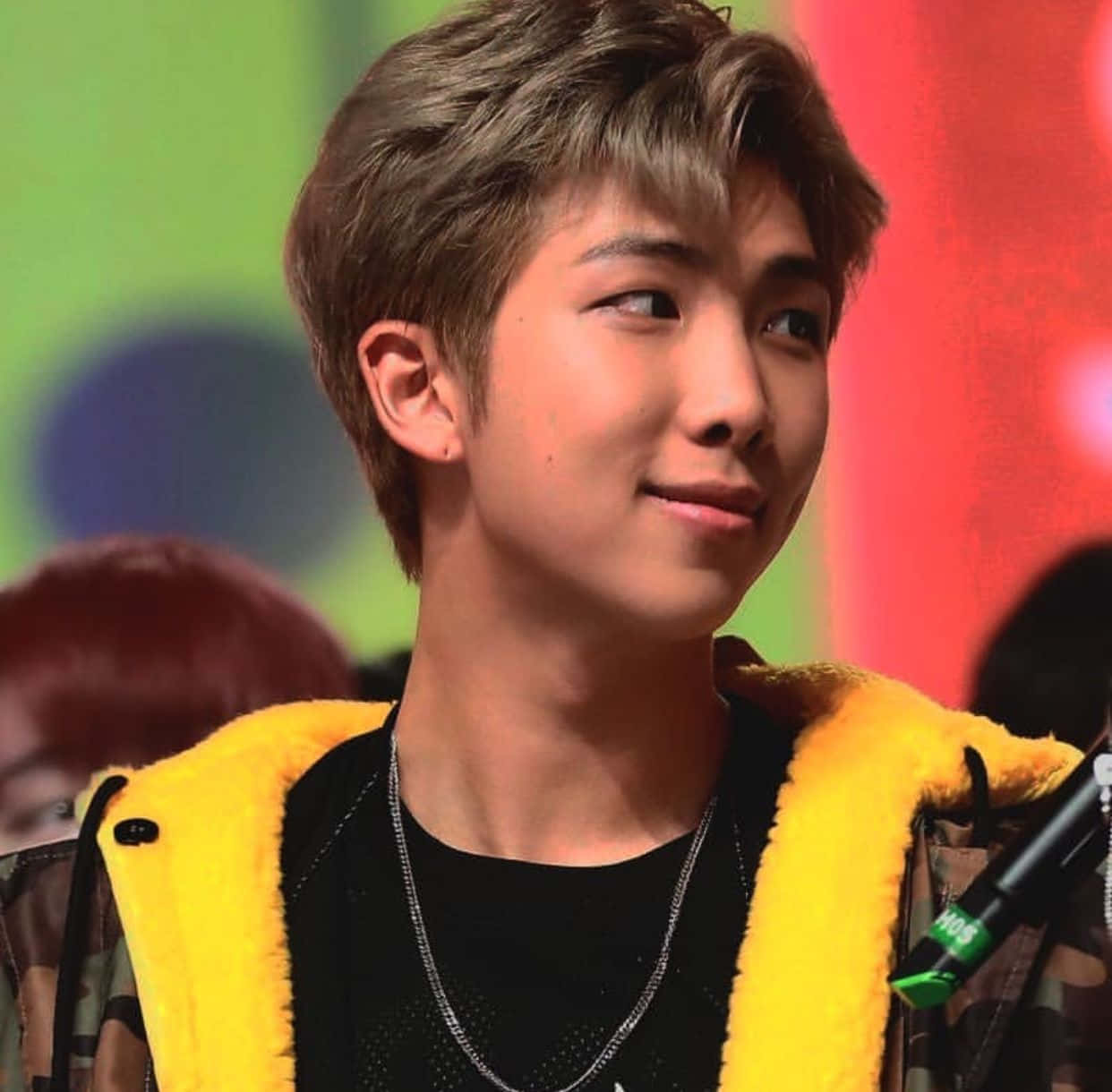 BTS Rap Monster Unleashes His Charisma in a Live Performance Wallpaper