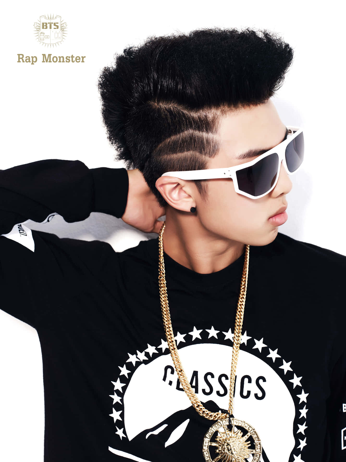 BTS Rap Monster striking a pose for the camera Wallpaper