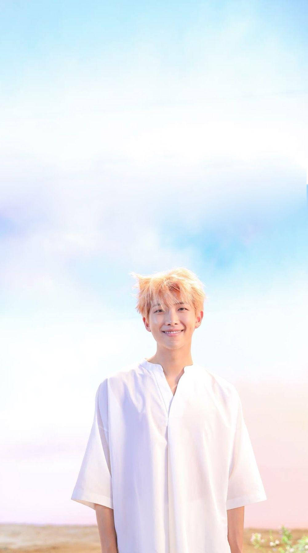 BTS RM Cute Pastel Sky Wallpaper