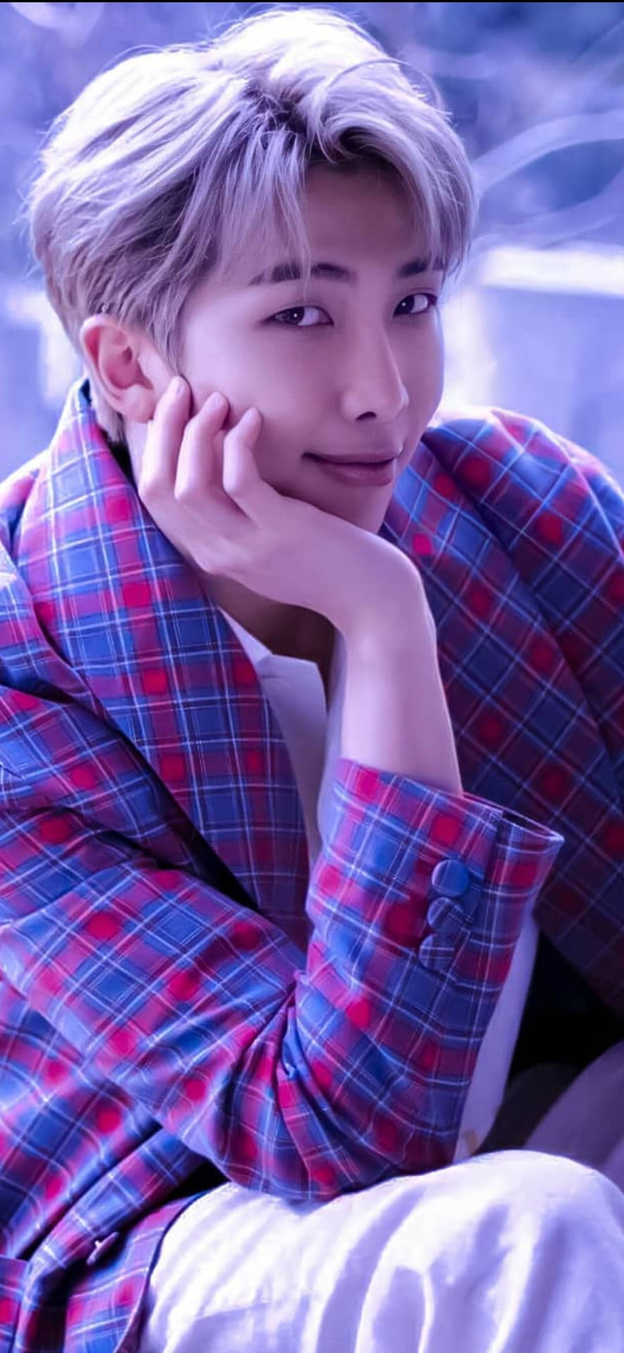 BTS RM Purple Aesthetic Wallpaper