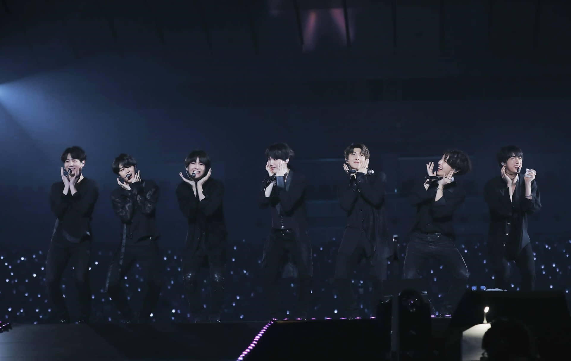 BTS Performing on Stage Wallpaper