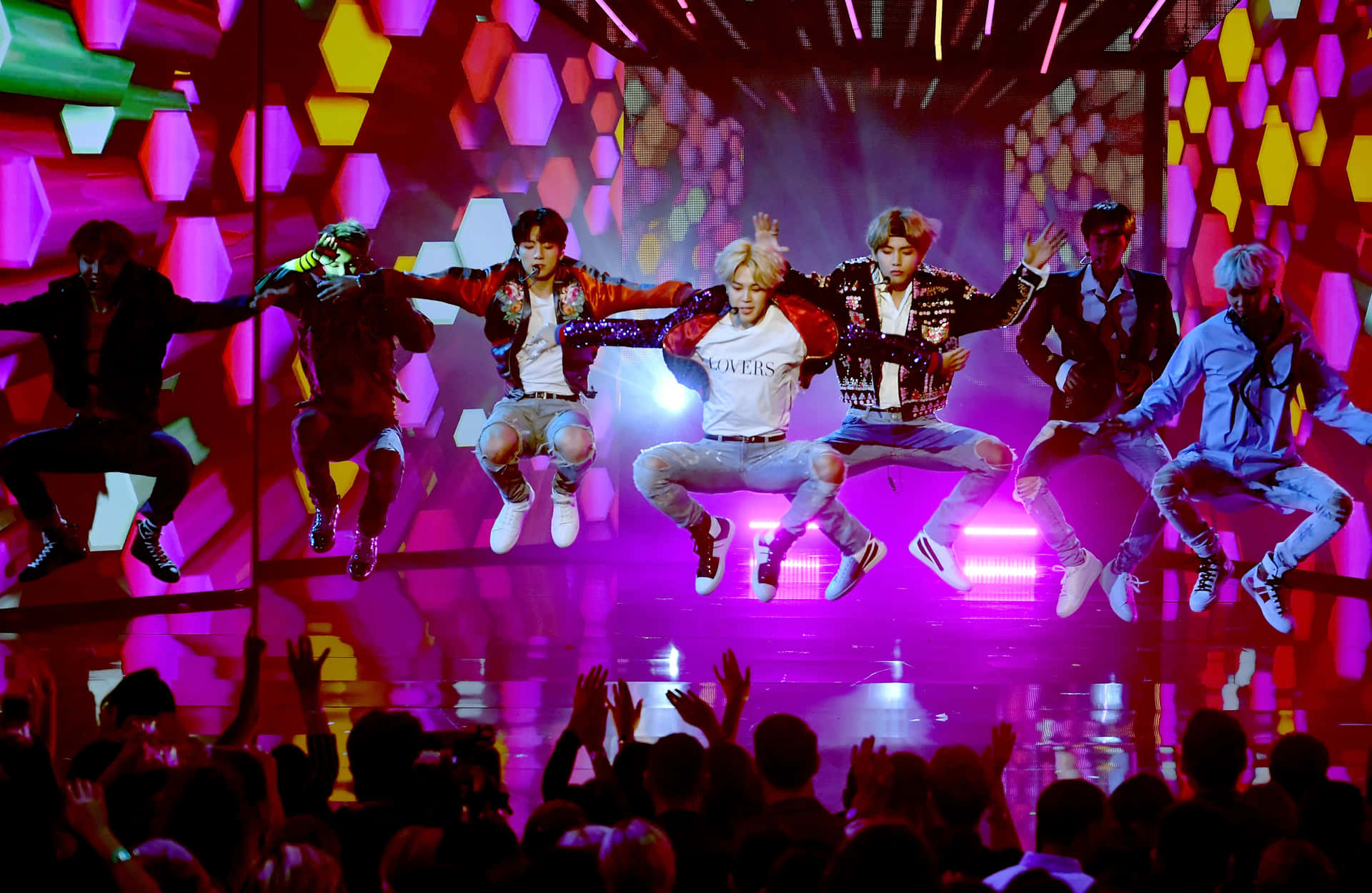 BTS Performing Live on Stage Wallpaper