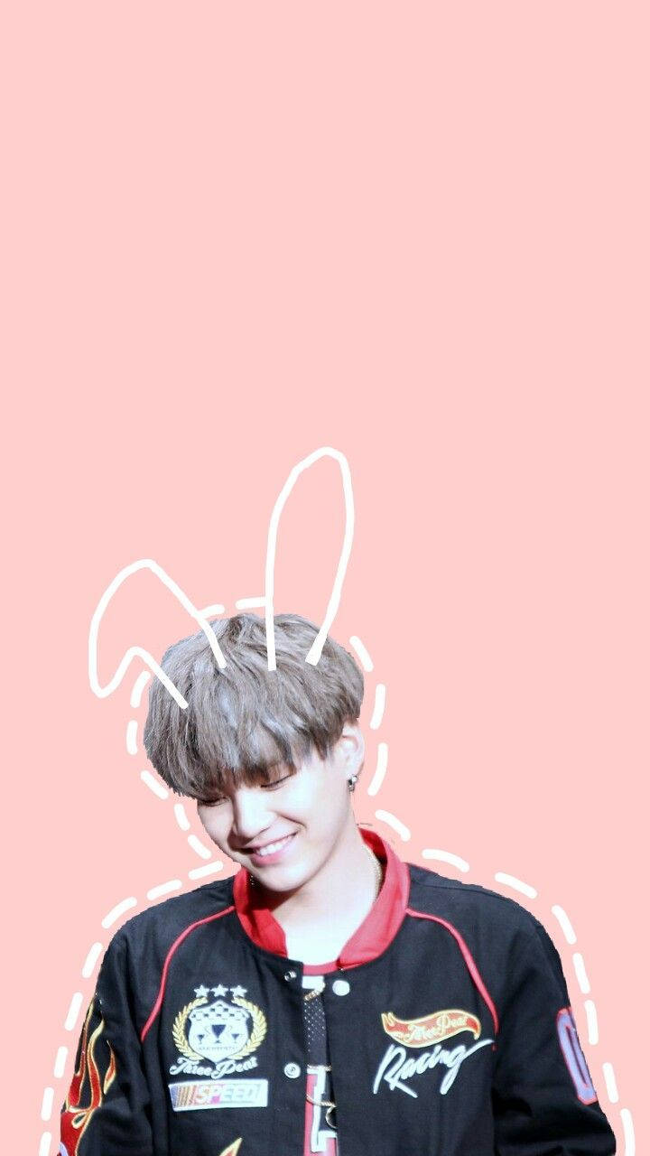 Bts Suga Cute Bunny Ears Wallpaper