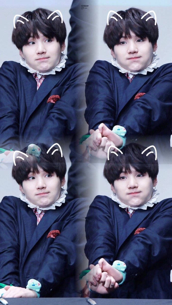 Bts Suga Cute Cat Ears Wallpaper