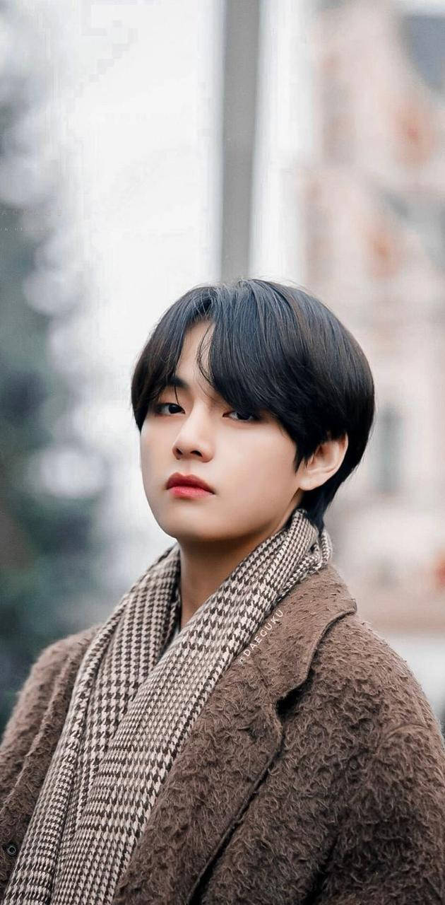 Bts V Brown Winter Outfit