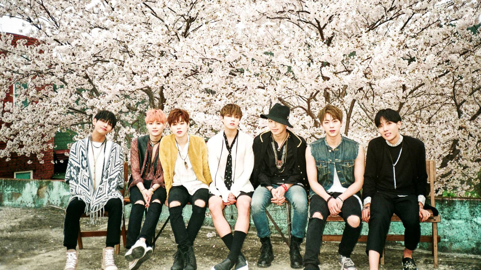 Bts With Cherry Blossoms