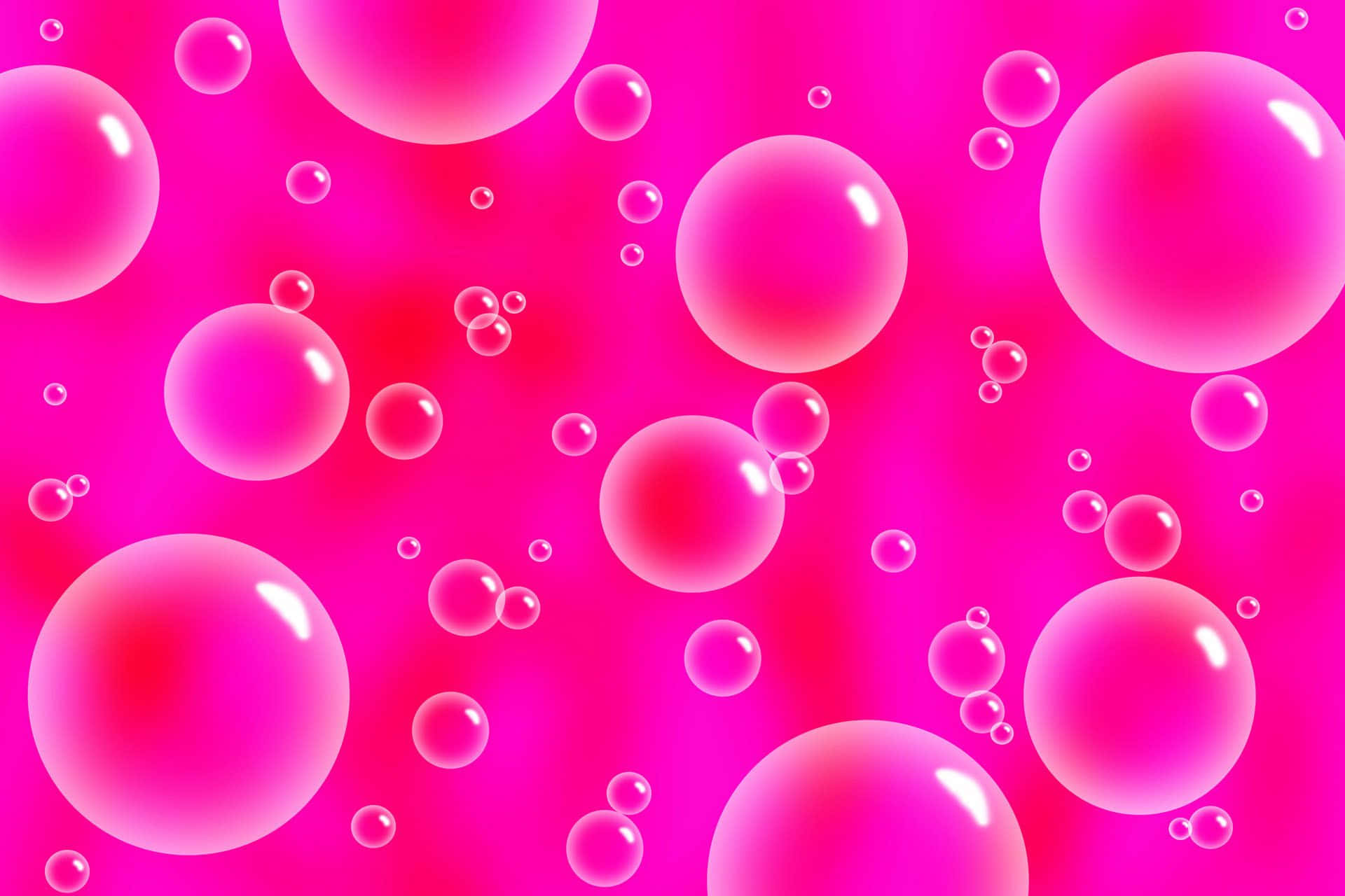 Bubbles With Pink Background