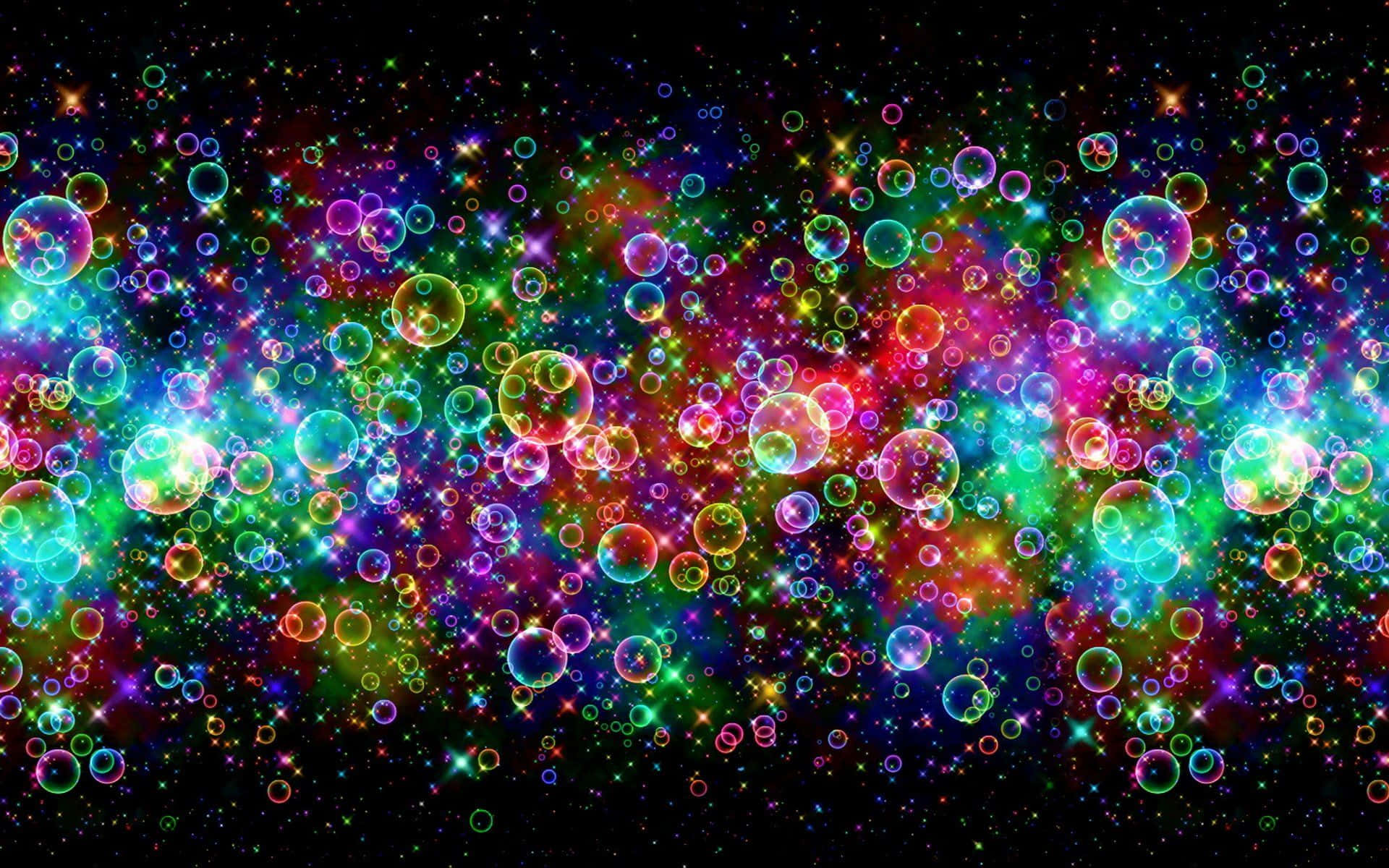 Fondode Burbujas Coloridas Y Arco Iris