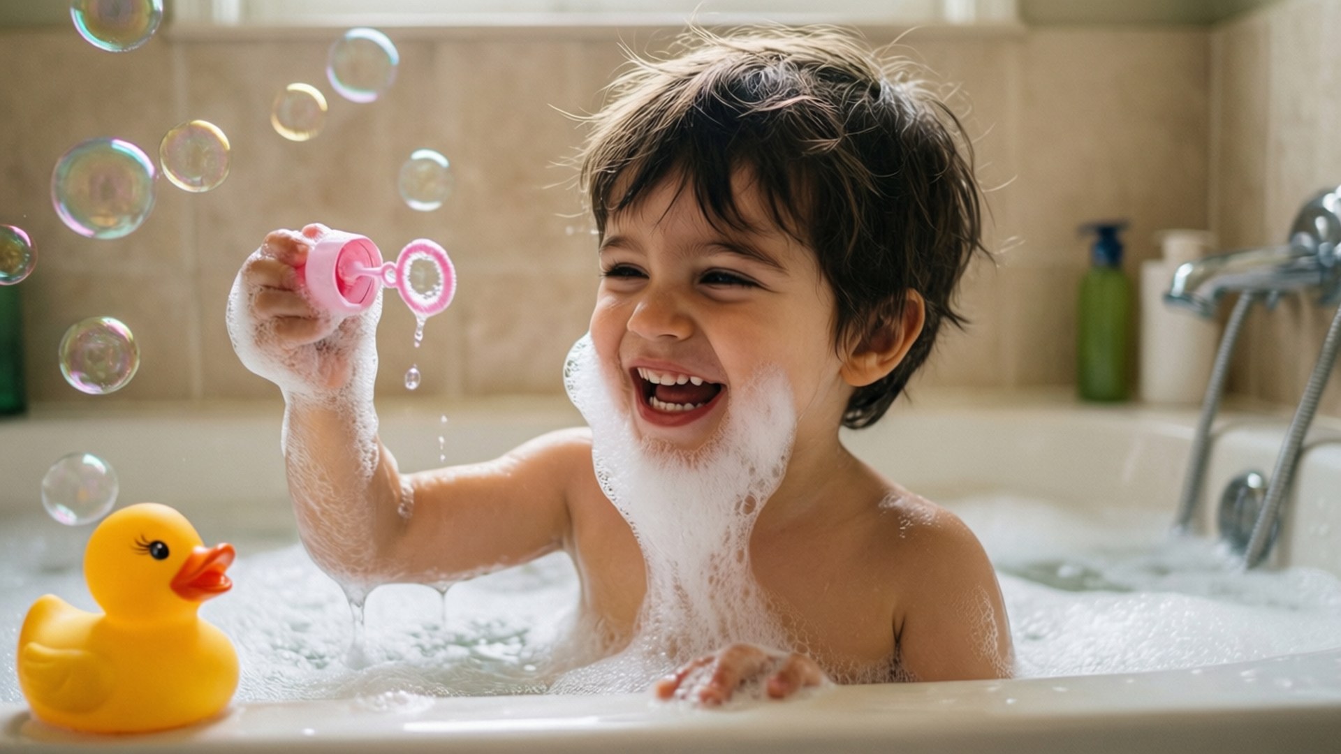 Bubble Bath Fun Wallpaper