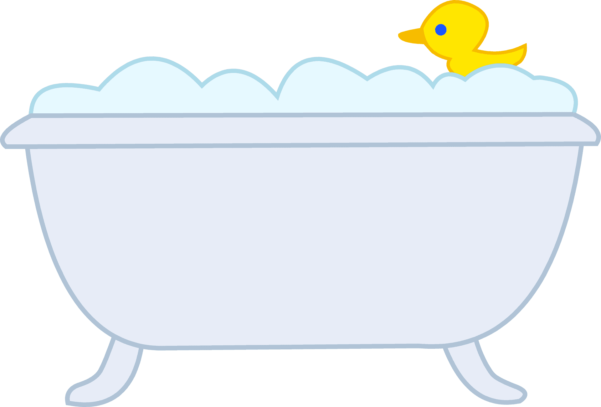 Bubble Bathwith Rubber Duck Clipart PNG
