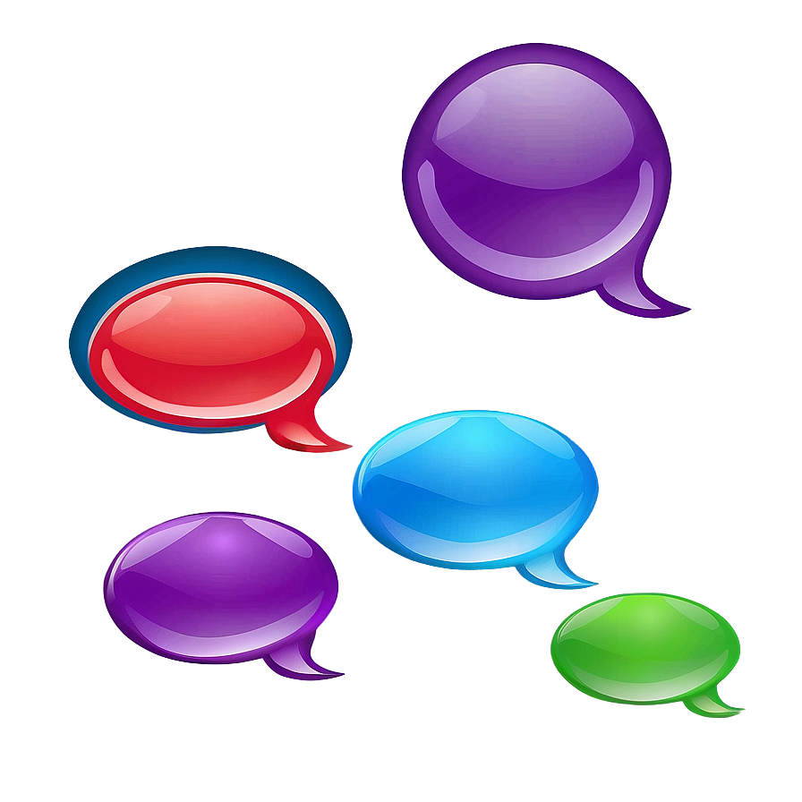 Bubble Chat In Different Colors Png 73 PNG