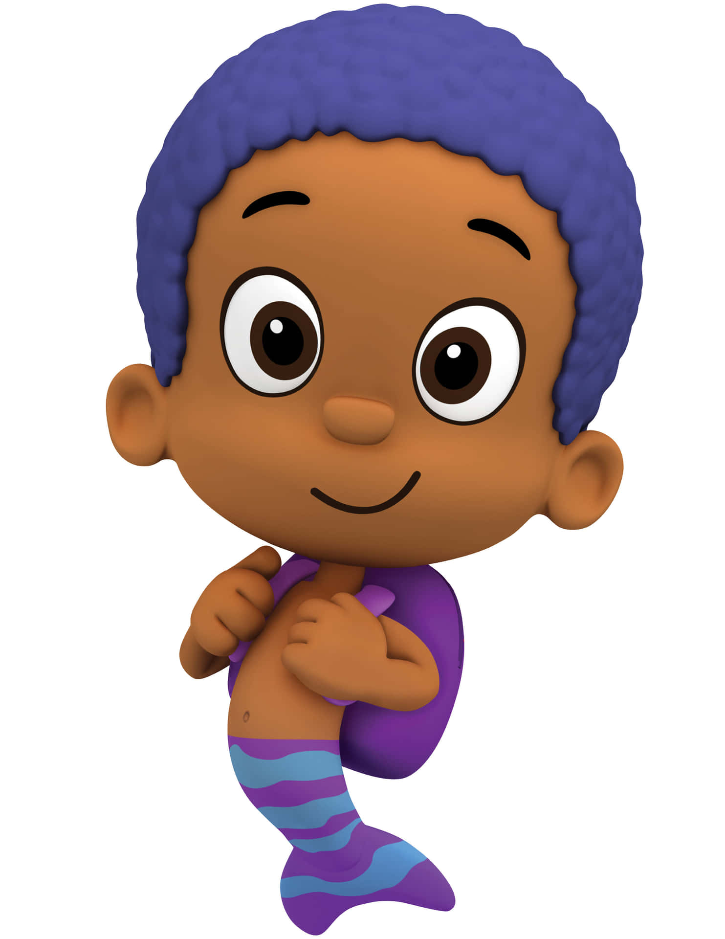 Molly from Bubble Guppies smiles and looks ahead with anticipation
