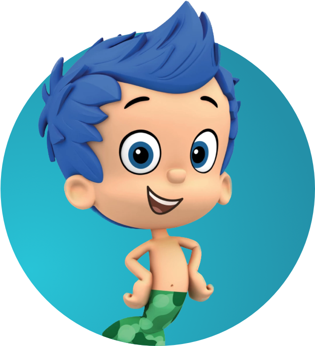 Bubble Guppies Character Gil Smiling PNG