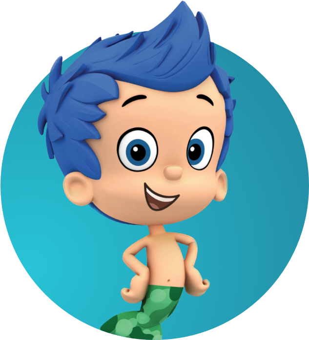 Download Bubble Guppies Character Gil Smiling | Wallpapers.com