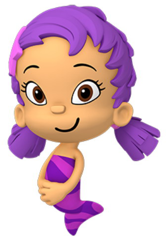 Bubble Guppies Character Purple Hair PNG
