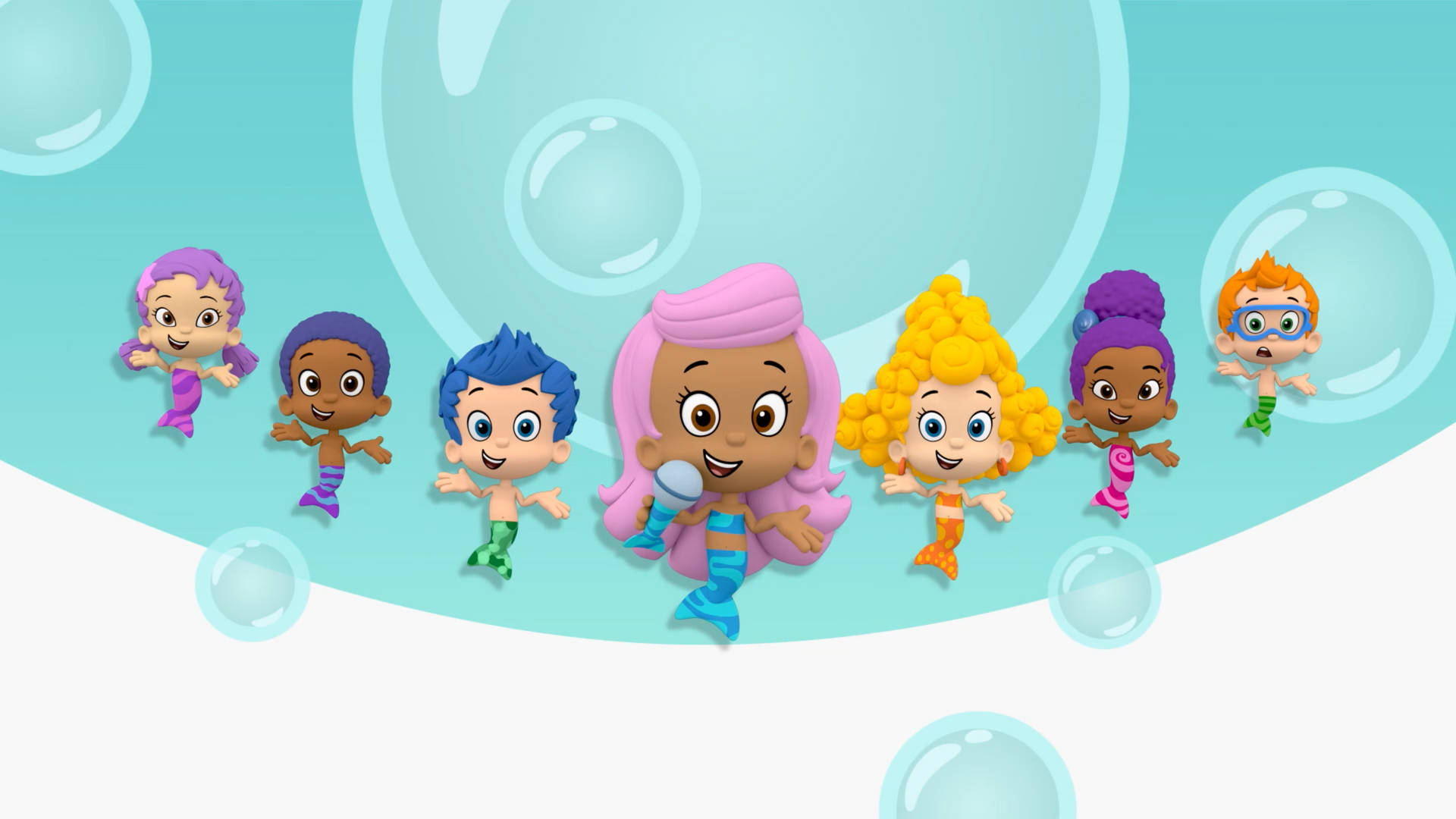 Bubble Guppies Characters Royal Mess Background Wallpaper