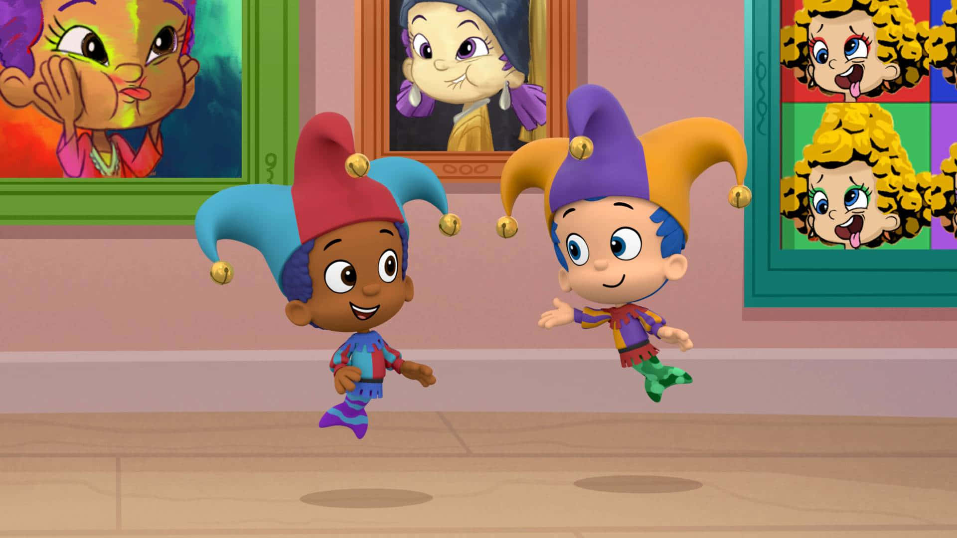 "Bubble Guppies dive into a world of fun in this image!"