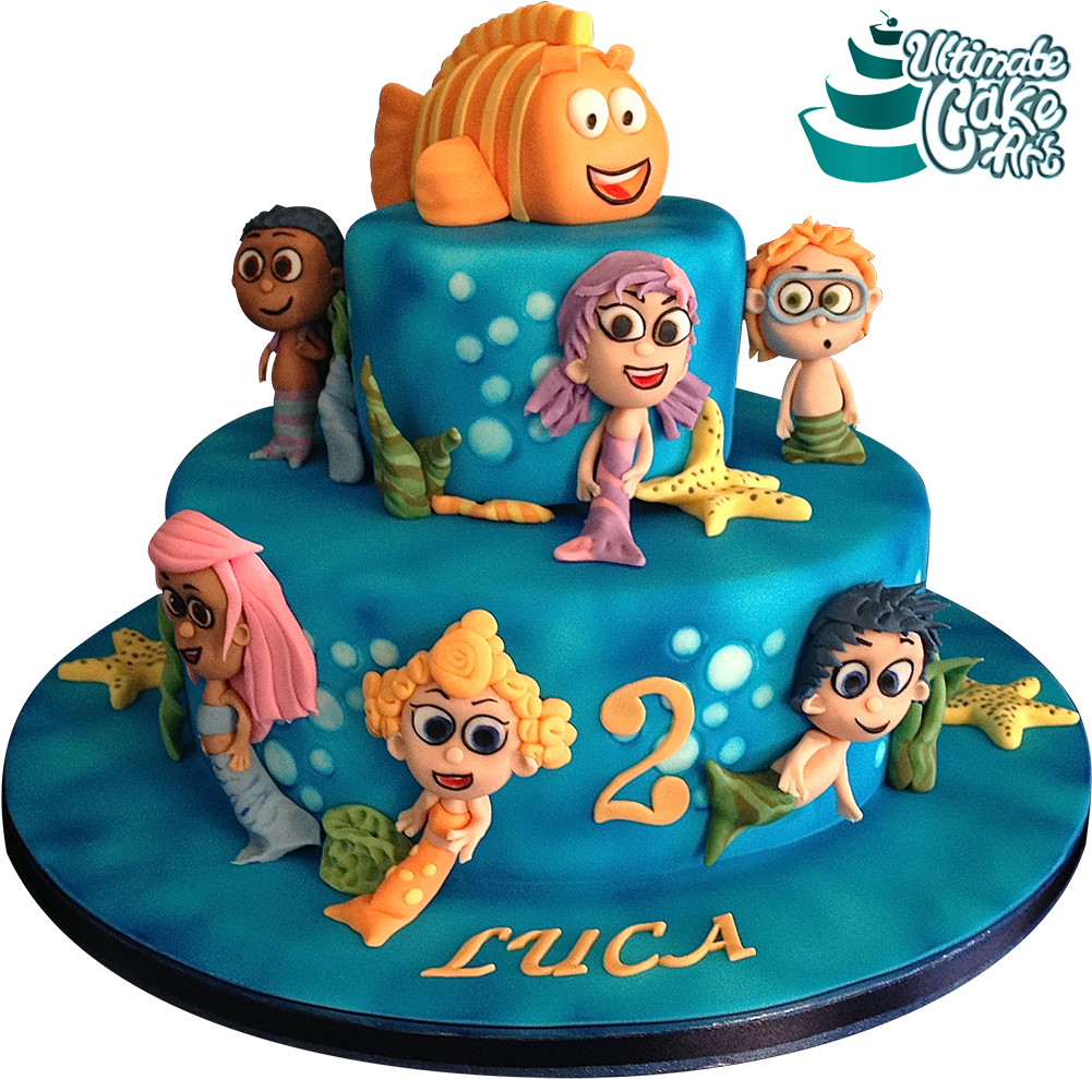 Download Bubble Guppies Themed Birthday Cake | Wallpapers.com