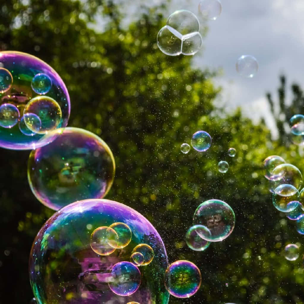 Colorful bubbles pop in a mesmerizing pattern