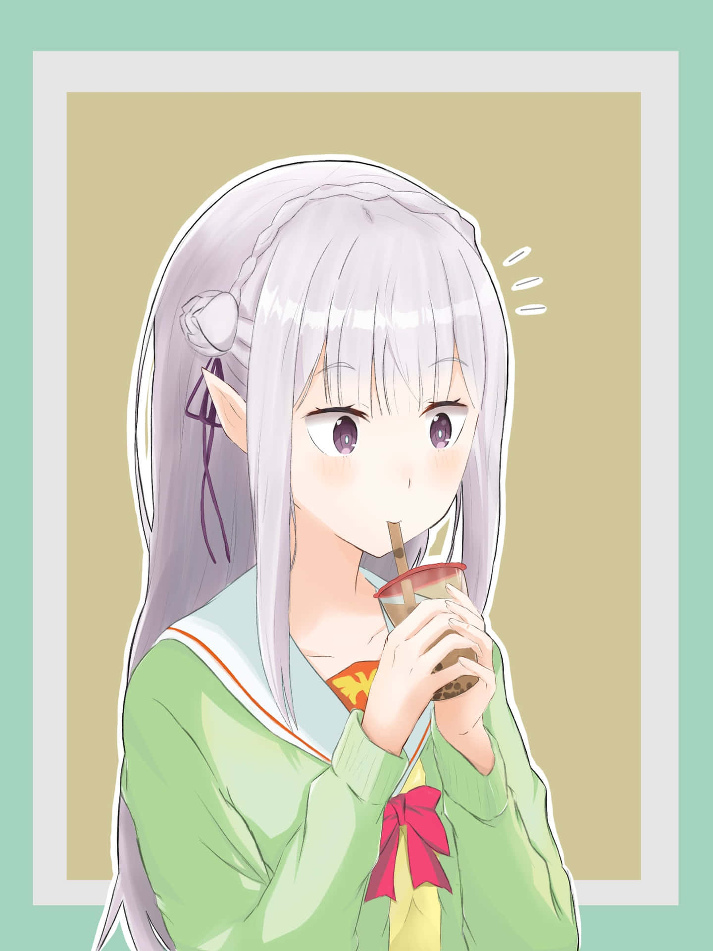 "Add a cool touch to your favorite bubble tea with bubble tea anime" Wallpaper