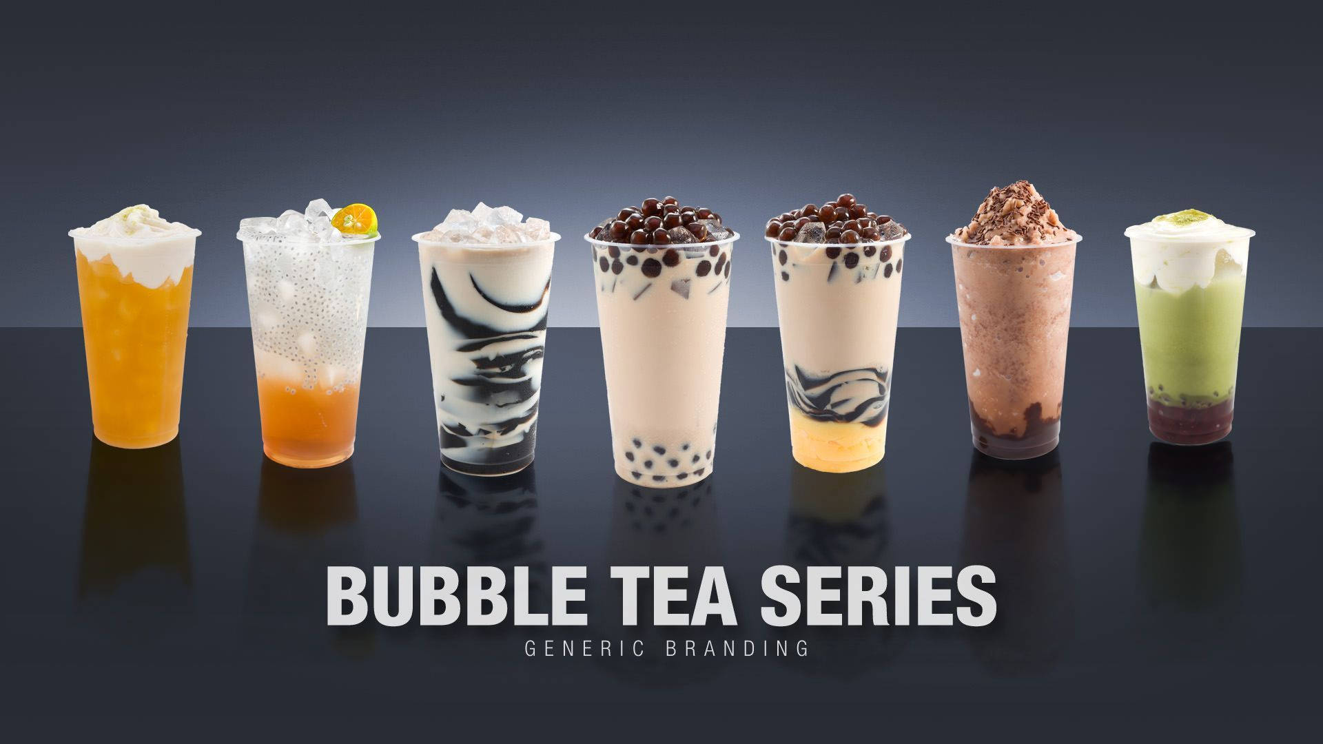 Bubble Tea In Classic Flavors Wallpaper