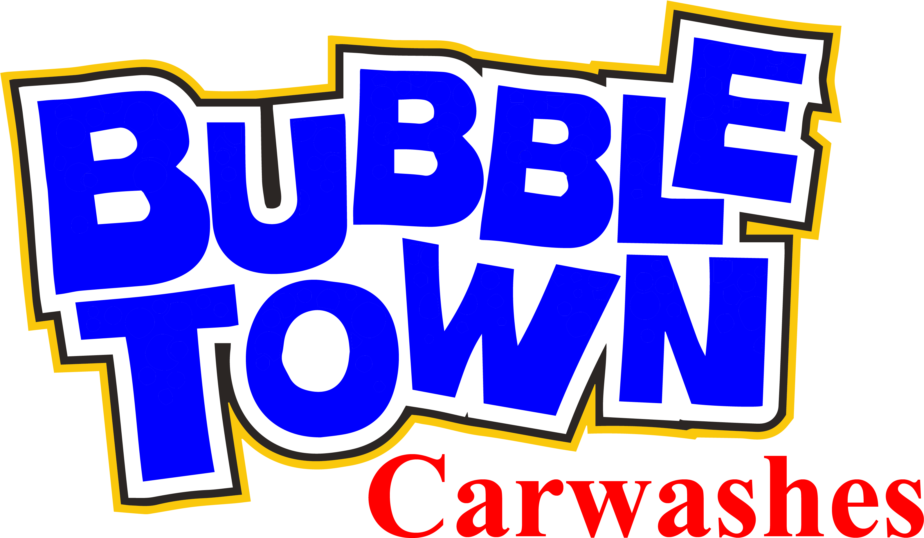 Bubble Town Car Washes Logo PNG