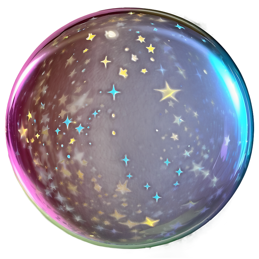 Bubble With Stars Png 06112024 PNG