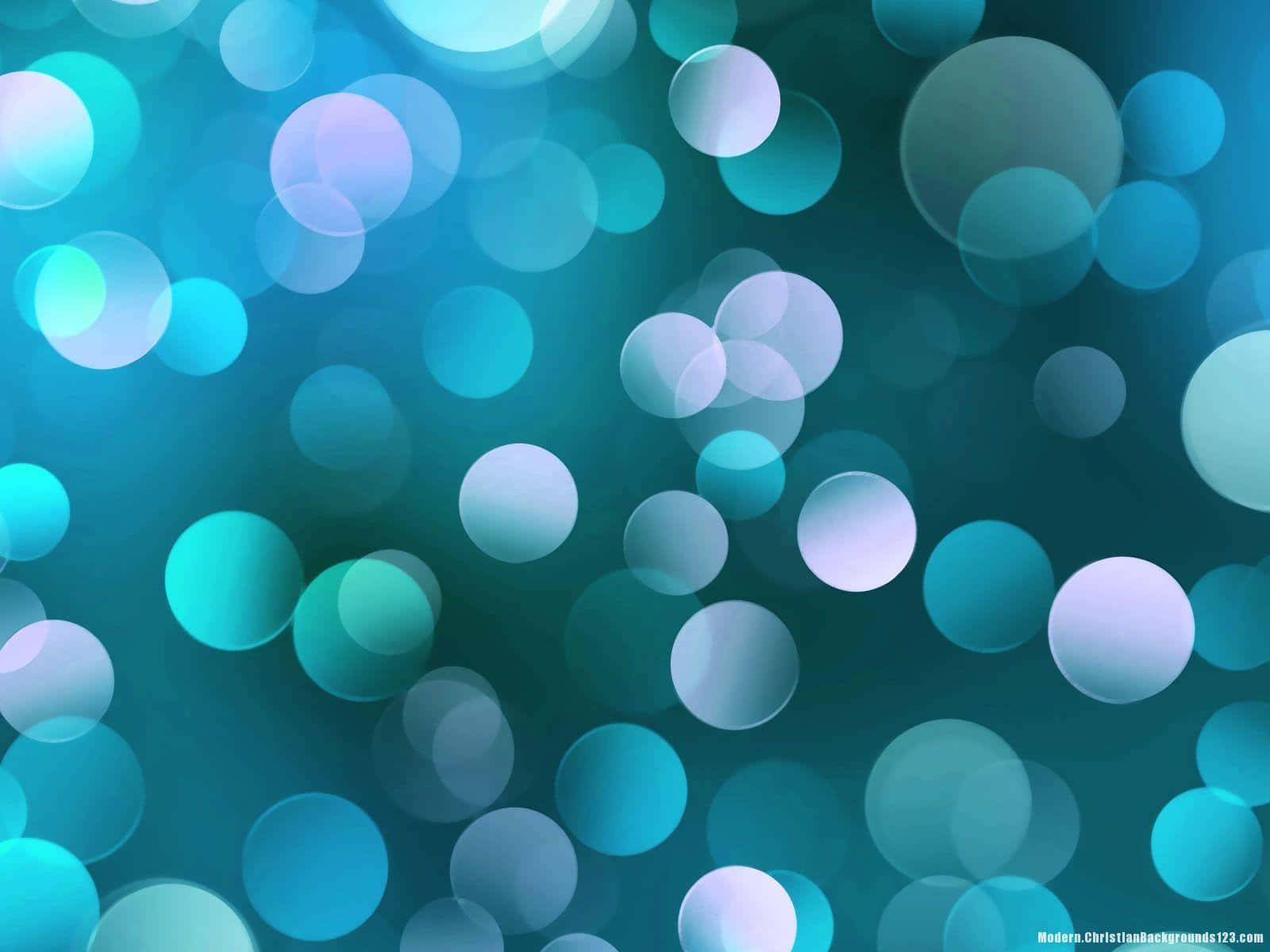 Landscape Blue Green Bubbles Background