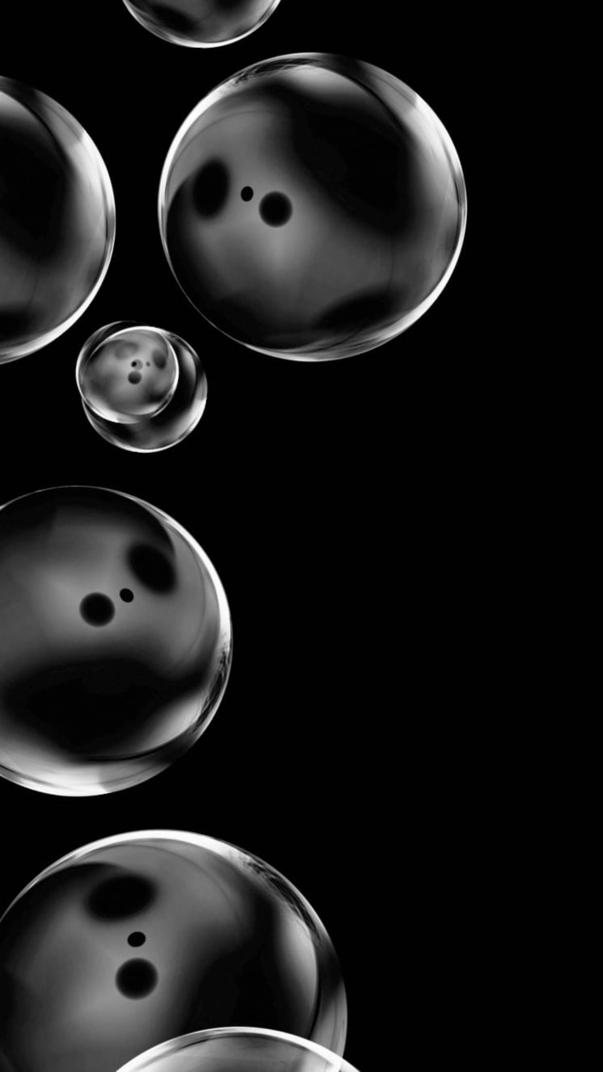 Bubbles On Black Iphone 6 Plus Wallpaper