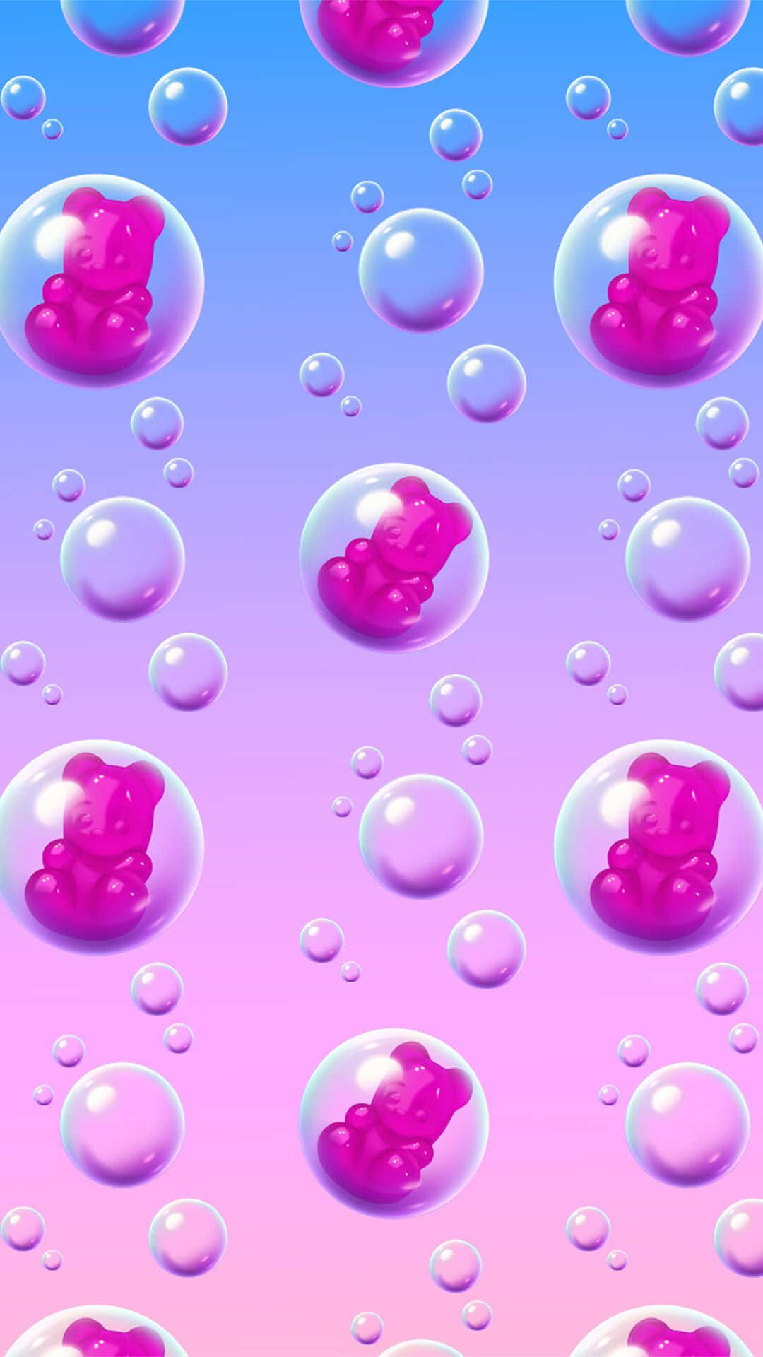 Bubbles On A Pink And Blue Background Wallpaper