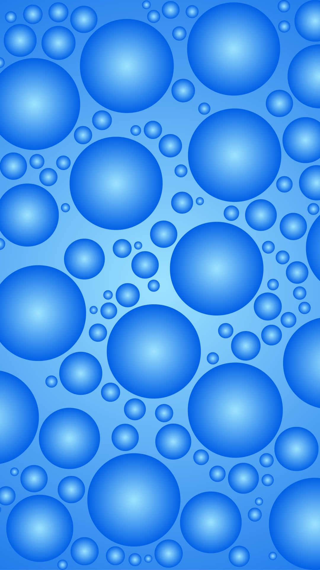 Blue Bubbles On A Blue Background Wallpaper