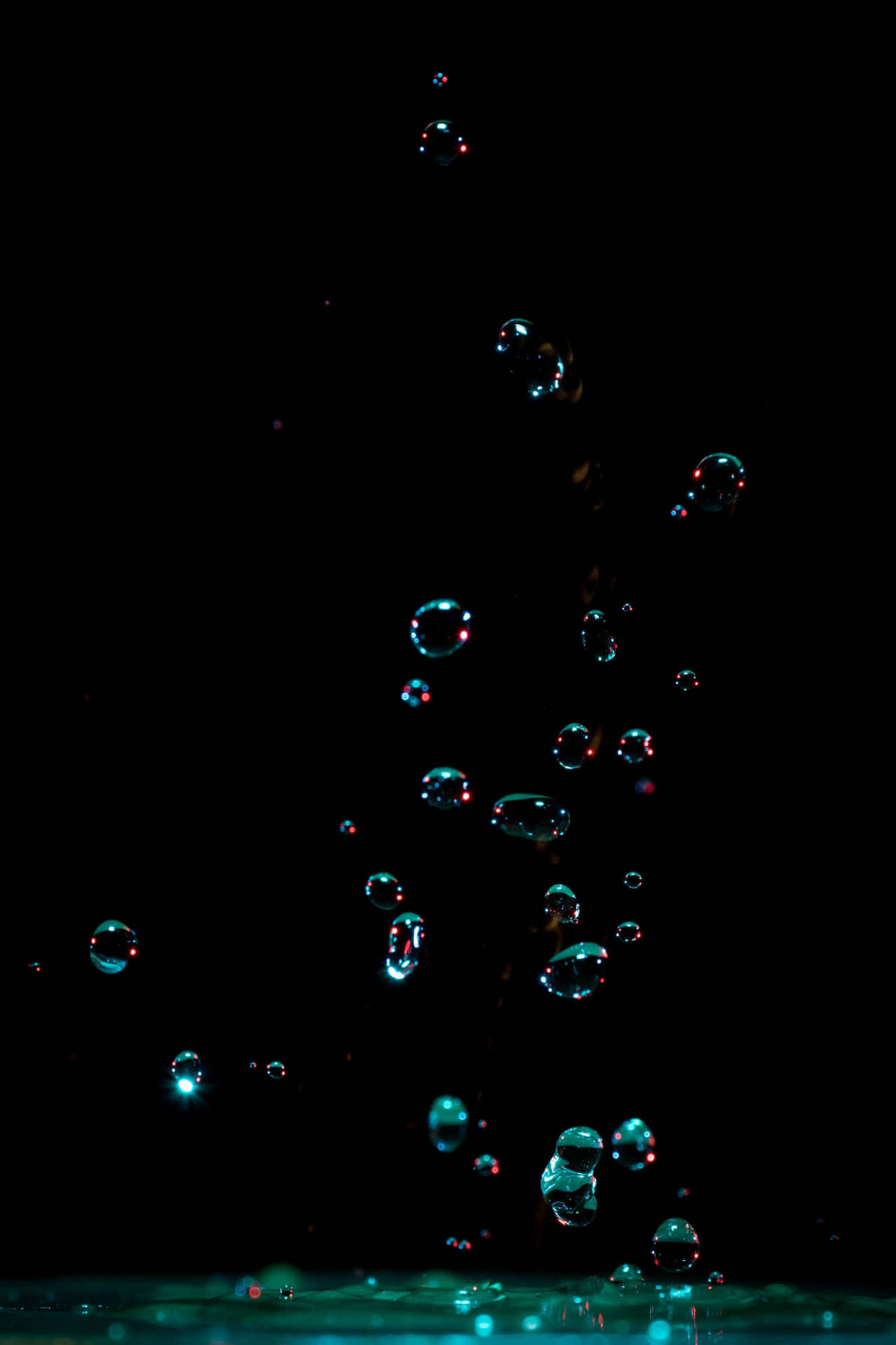 Water Bubbles Floating In The Water Wallpaper