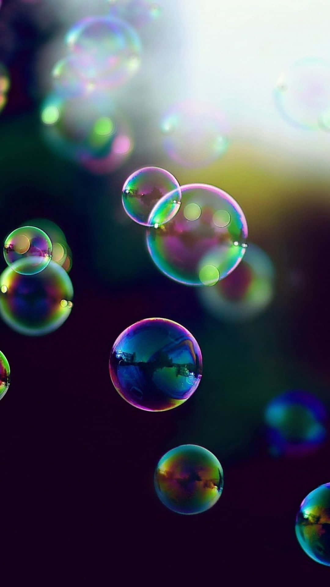 Soap Bubbles Floating In The Air Wallpaper