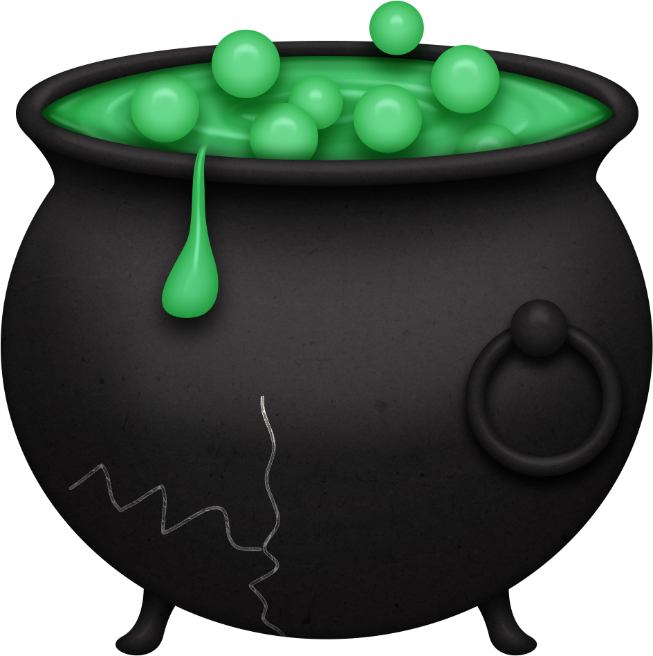 Bubbling Green Potion Cauldron.png PNG