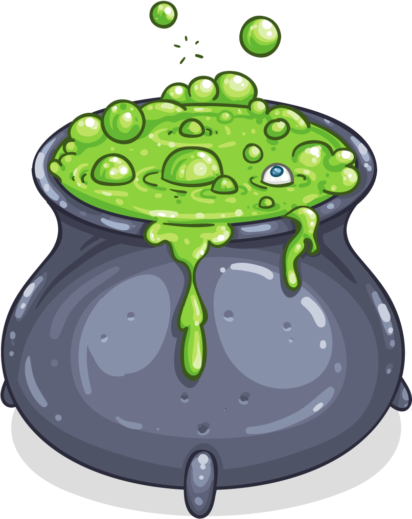 Bubbling Witchs Cauldron Clipart PNG
