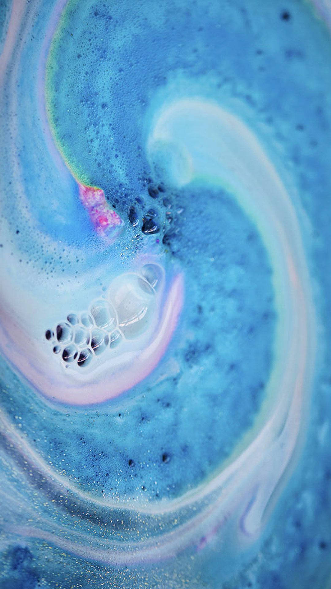 Embrace the Vibrance - Lush Bath Bomb Explosion Wallpaper