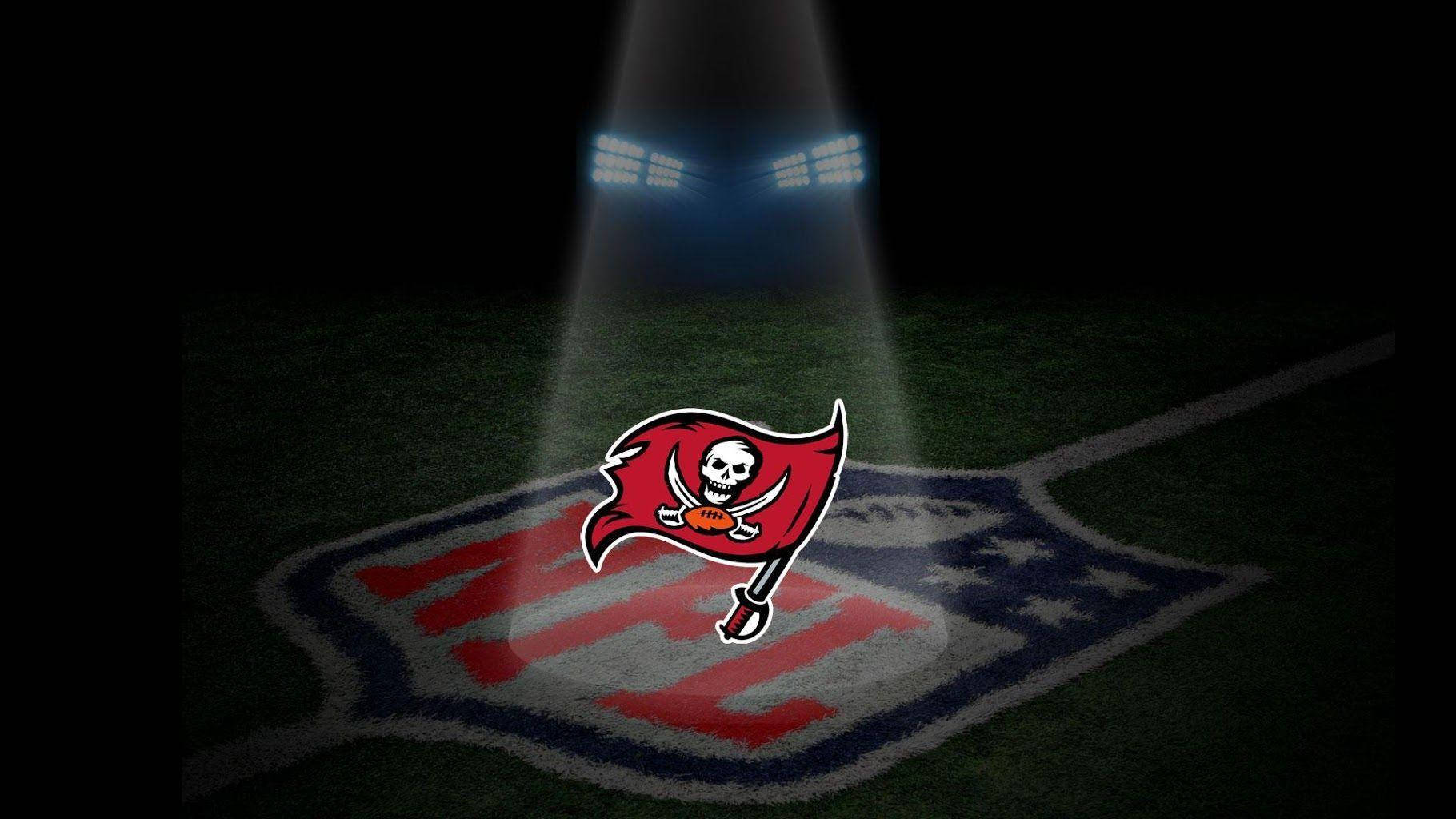 Buccaneers Spotlight NFL Logo Wallpaper