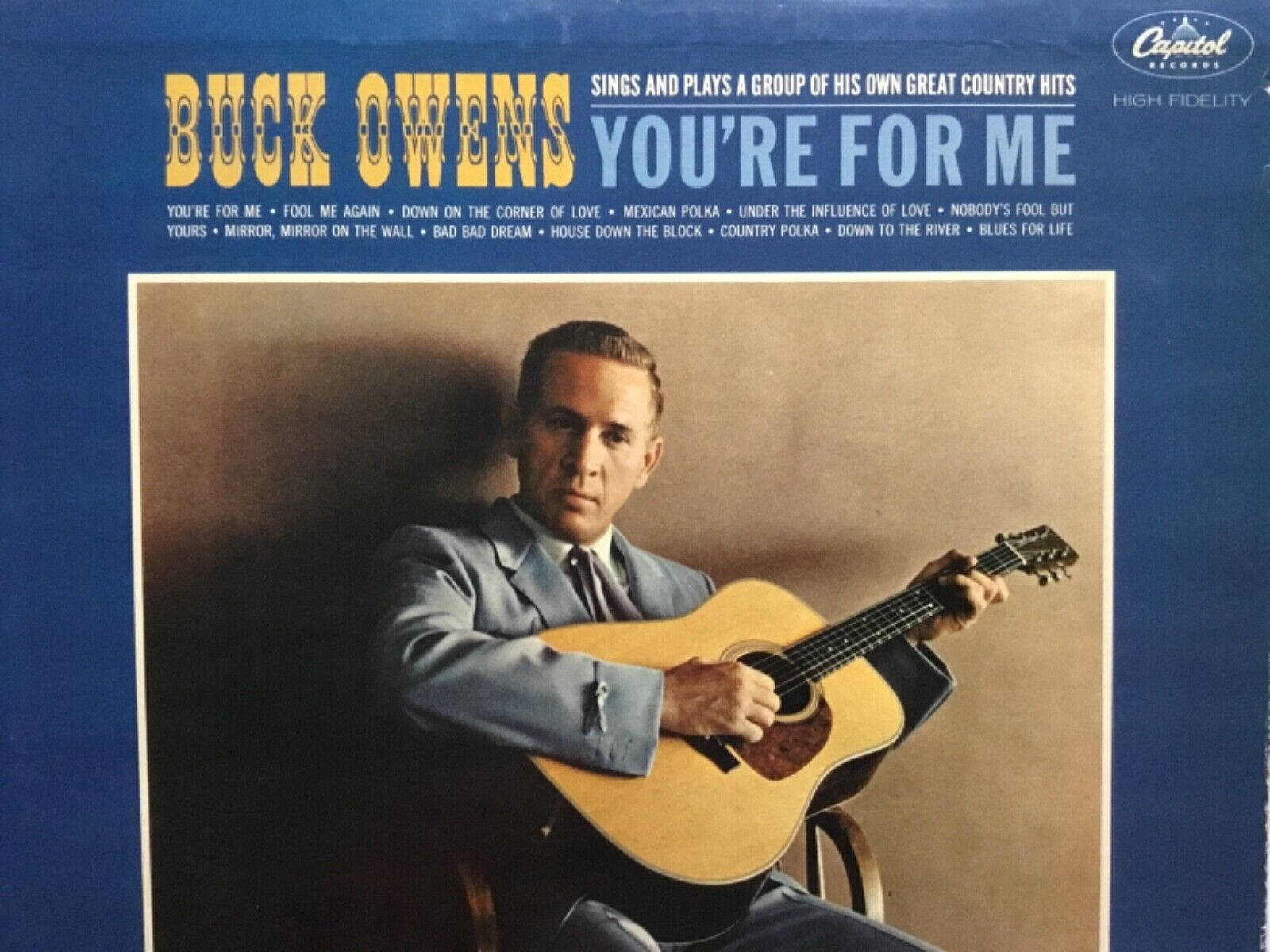Buck Owens Du Er Til Mig Album Cover Tapet Wallpaper
