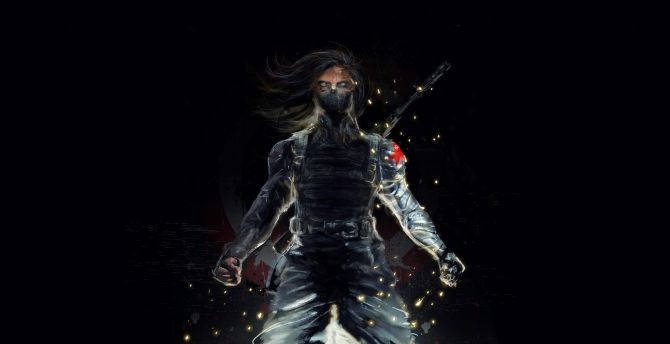 Bucky Barnes, også kendt som Vintersoldaten, som ses i Avengers: Endgame. Wallpaper
