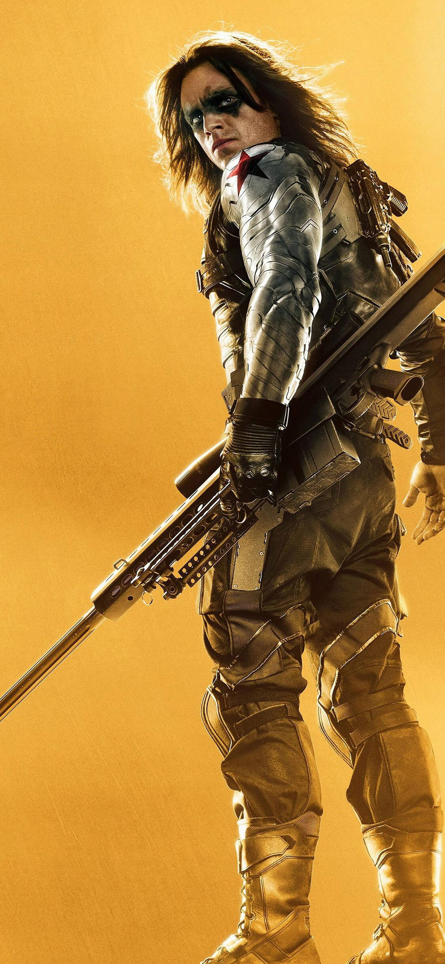 Bucky Barnes With A Sniper Wallpaper