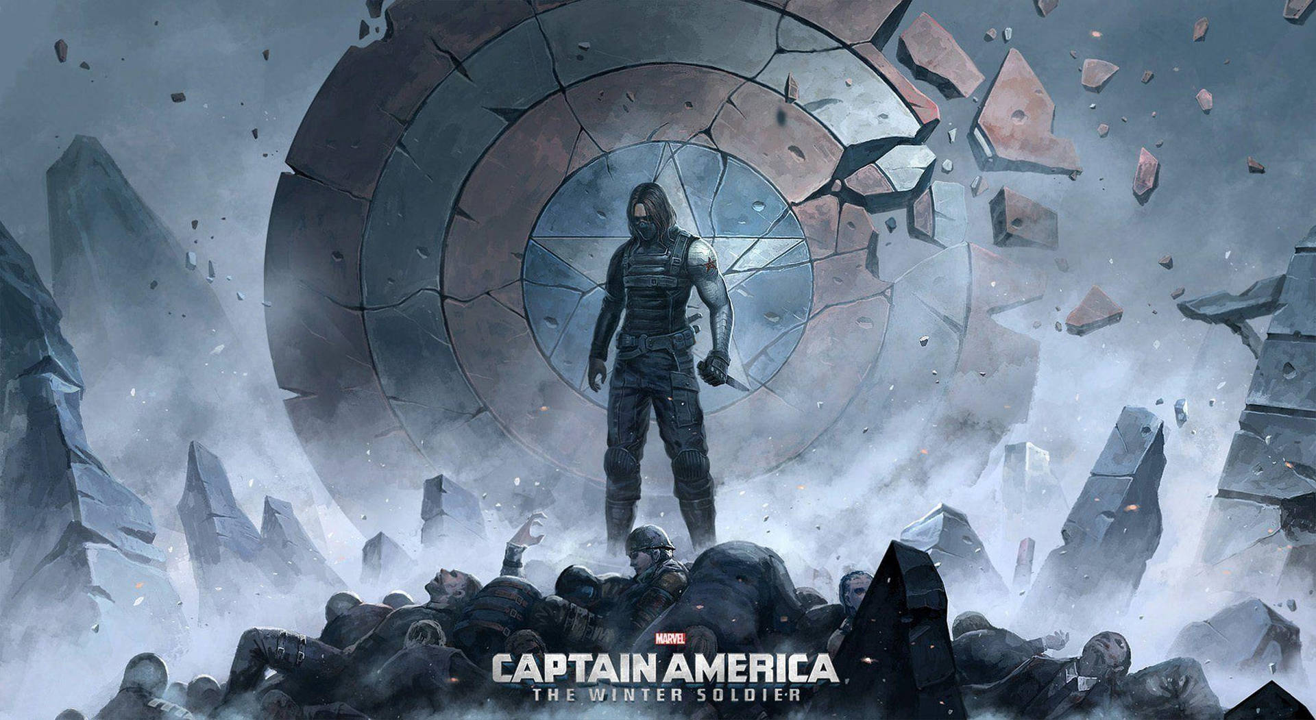 Captain America den første - mand på månen Wallpaper