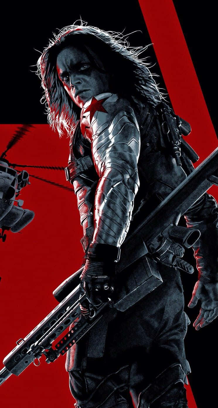 Bucky Barnes with his Marvel-ous Iphone Wallpaper