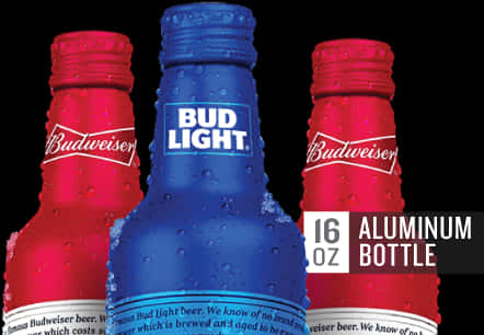 Bud Light Aluminum Bottles Advertisement PNG