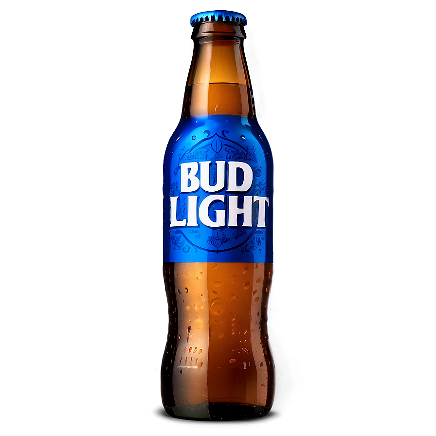 Bud Light Beer Bottle Mockup Png Yqt22 PNG