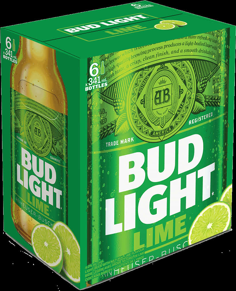 Bud Light Lime6 Pack Box PNG