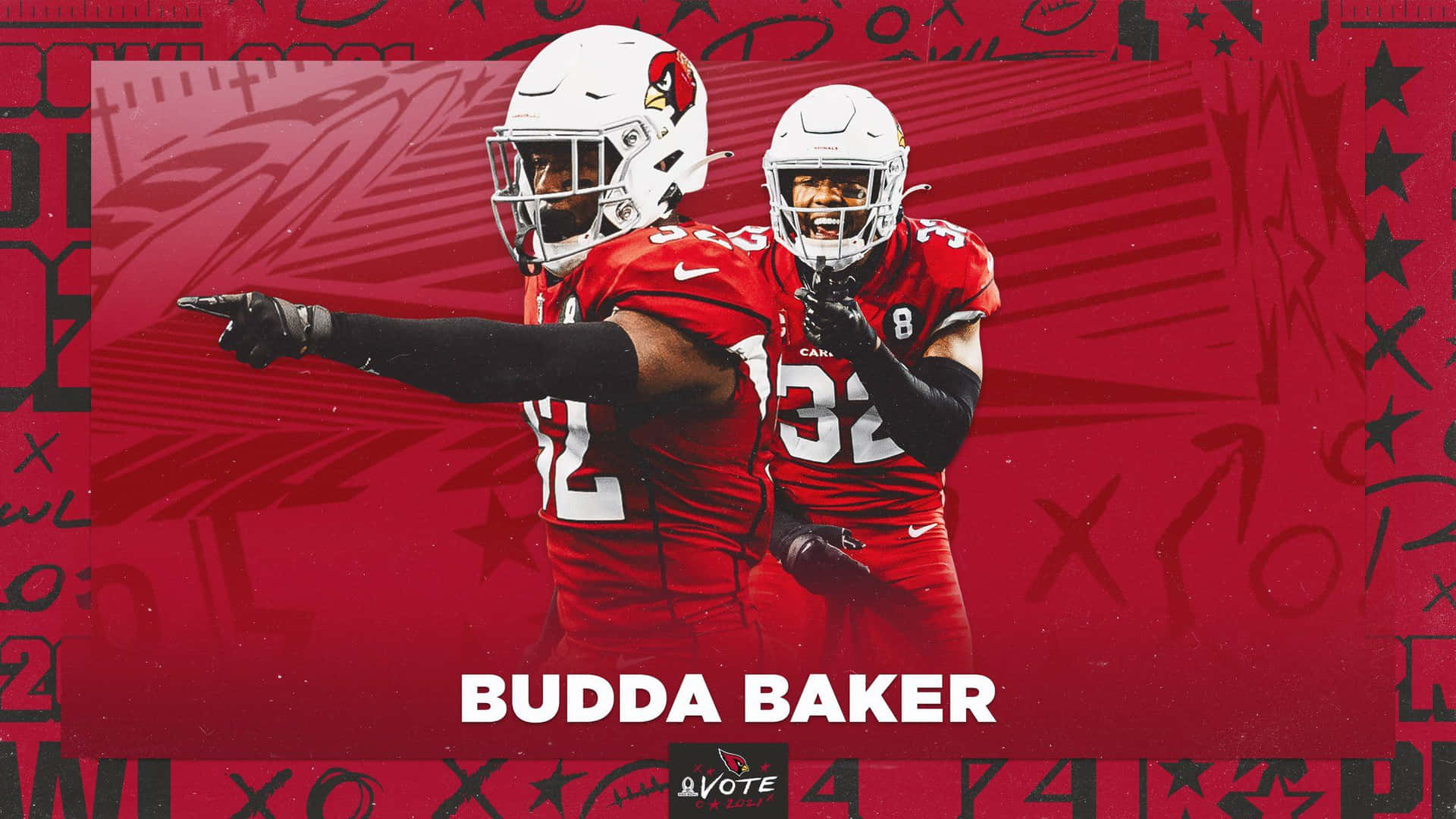 Budda Baker Cardinals Promotional Artwork Wallpaper