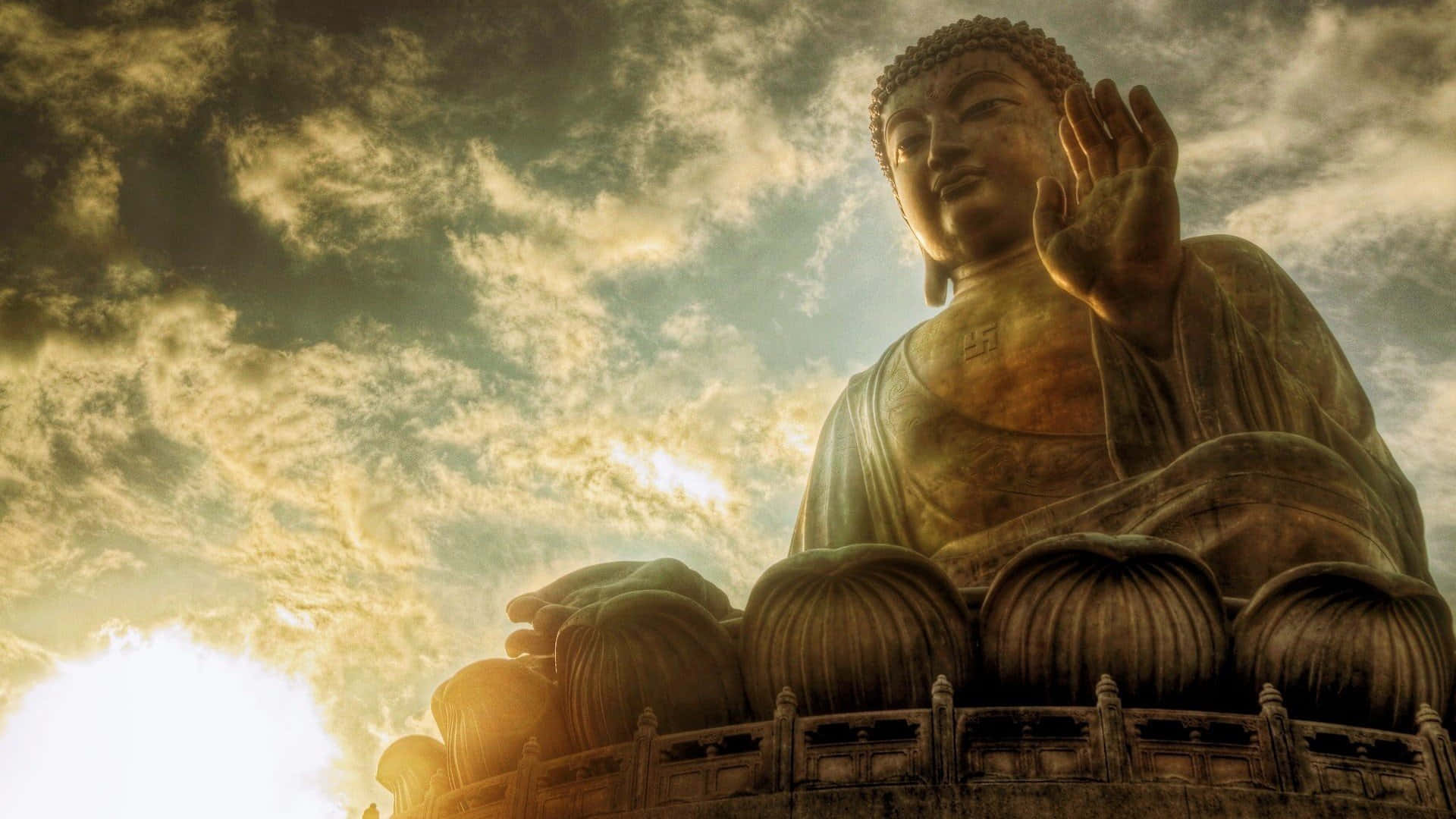 Buddhaführt Ein Leben Der Gelassenheit Und Des Friedens.
