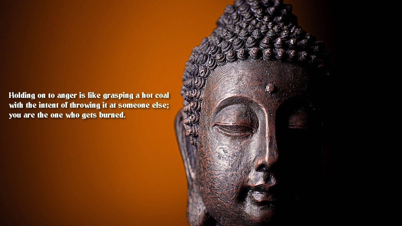 Citazionidi Buddha Sul Trattenere L'ira. Sfondo