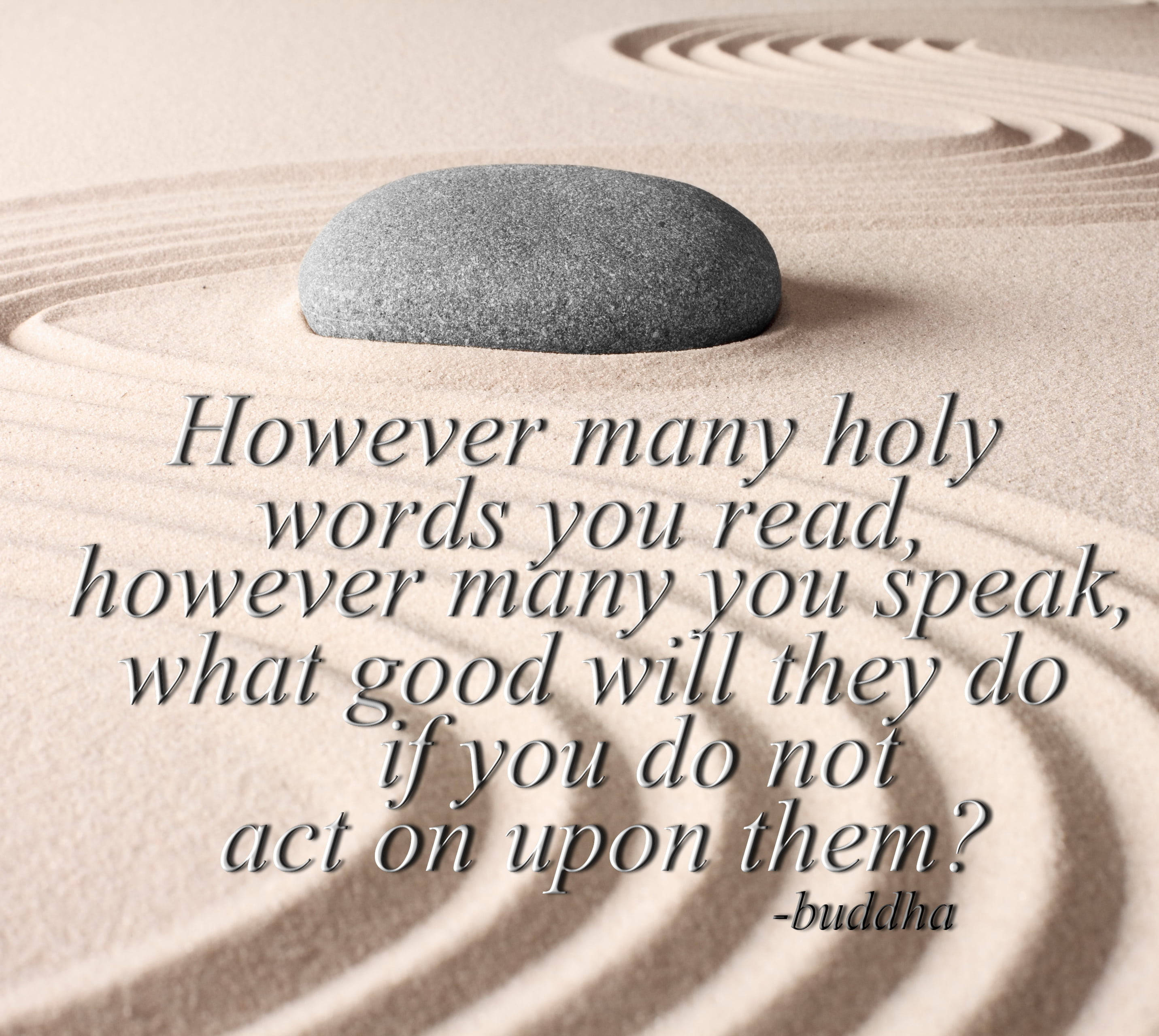 Buddha Quotes Rock Sand Wallpaper