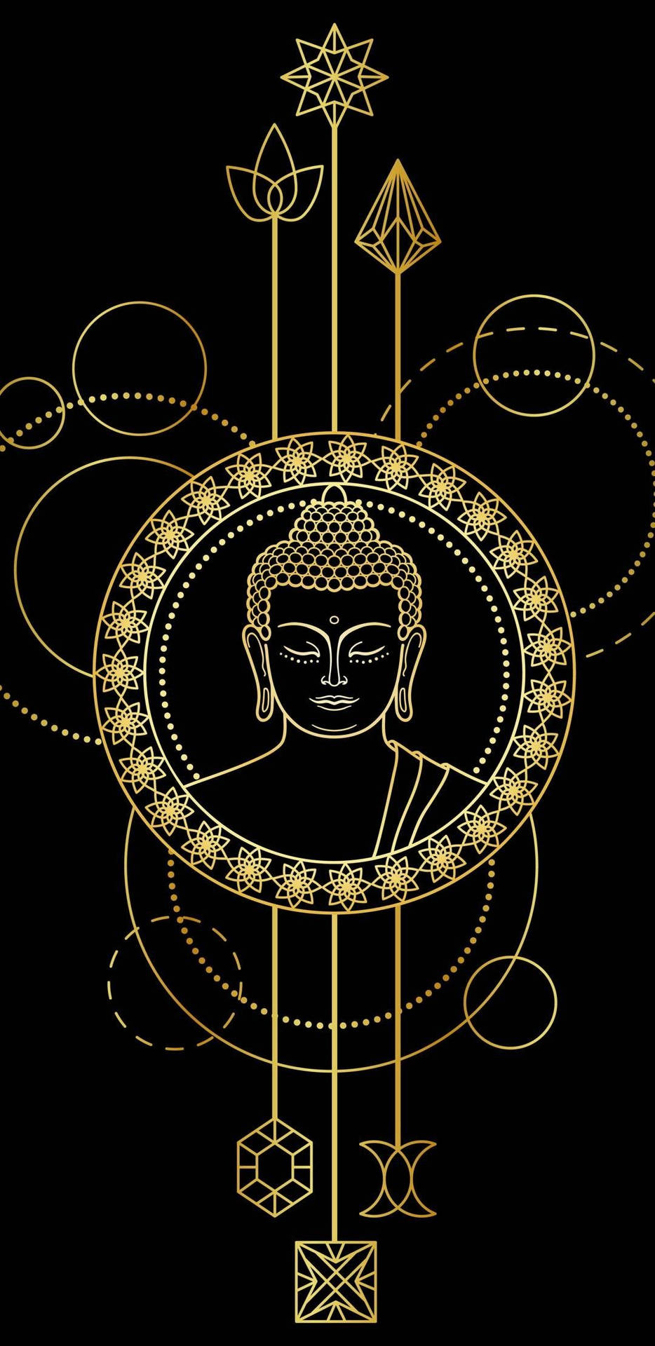 Buddha Spiritual Art Wallpaper